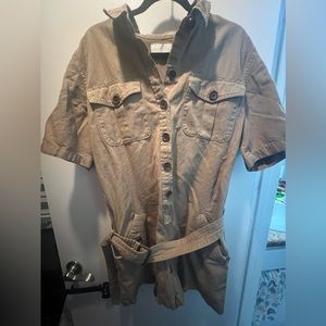 Converse One Star romper denim removal belt jumpsuit large 14 regular